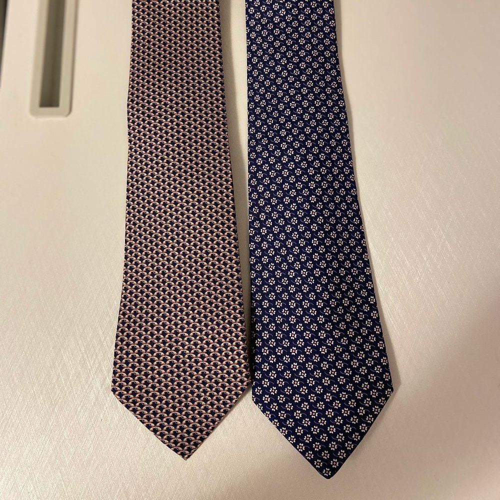 NEW Salvatore Ferragamo Neck Ties - set of 2 - NWT